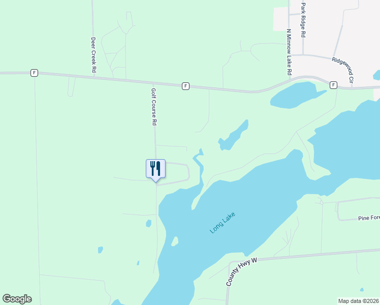 map of restaurants, bars, coffee shops, grocery stores, and more near N9020 North Evans Bay Road in Phillips