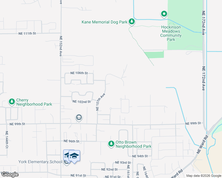 map of restaurants, bars, coffee shops, grocery stores, and more near 10321 Northeast 157th Avenue in Vancouver