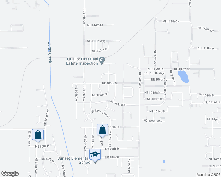 map of restaurants, bars, coffee shops, grocery stores, and more near 10413 Northeast 90th Avenue in Vancouver