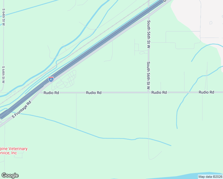 map of restaurants, bars, coffee shops, grocery stores, and more near 9805 Rudio Road in Billings