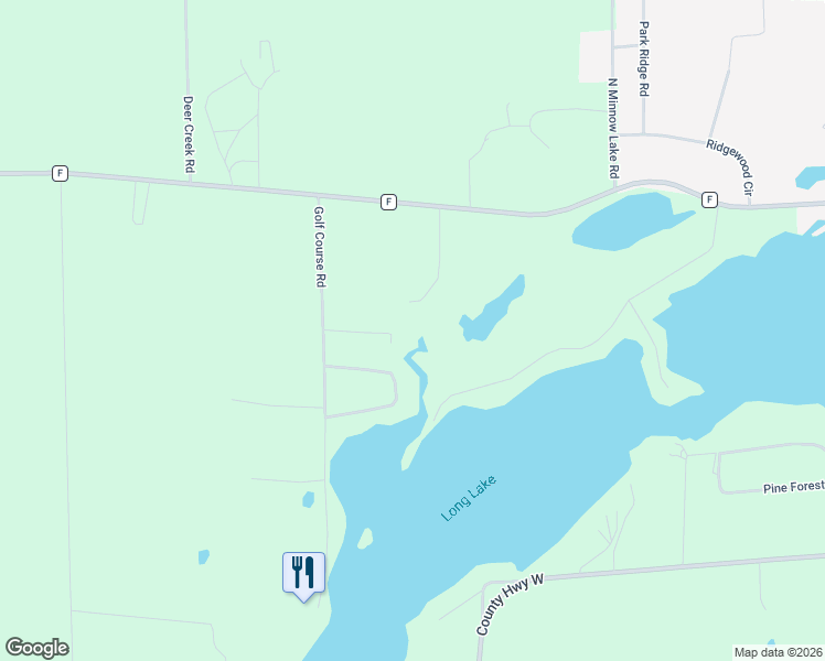 map of restaurants, bars, coffee shops, grocery stores, and more near N9020 North Evans Bay Road in Phillips