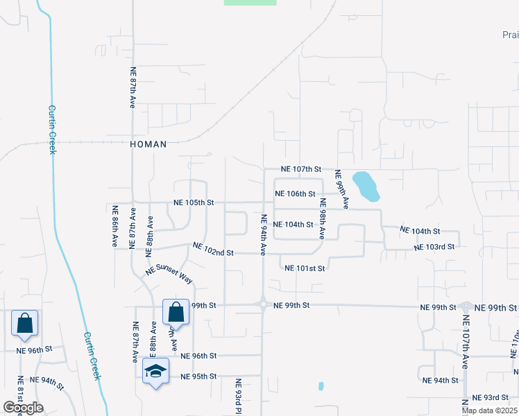 map of restaurants, bars, coffee shops, grocery stores, and more near 10414 Northeast 95th Avenue in Vancouver