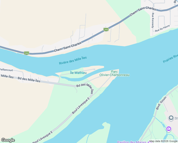 map of restaurants, bars, coffee shops, grocery stores, and more near 40 Rue de l'Île-Mathieu in Laval