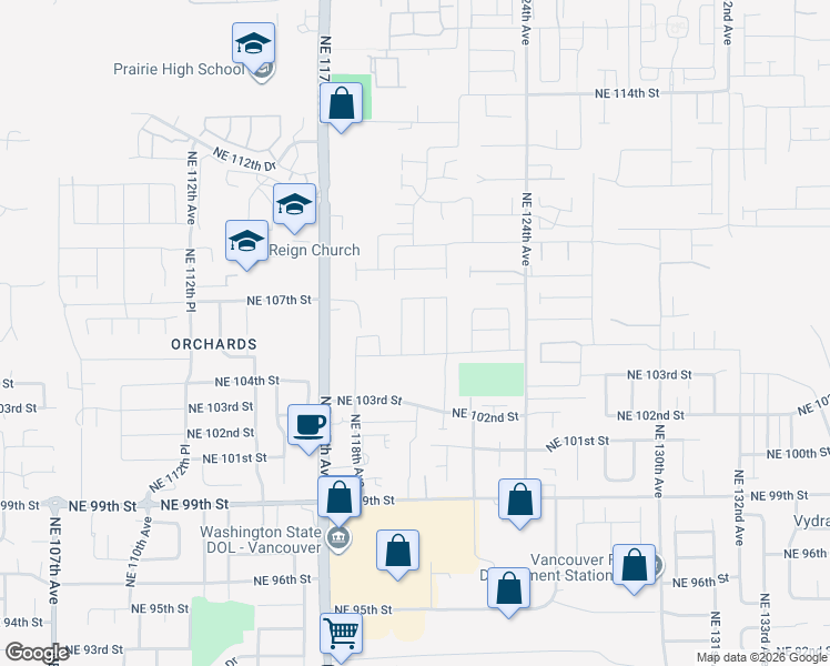 map of restaurants, bars, coffee shops, grocery stores, and more near 10505 Washington 503 in Vancouver