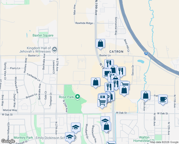 map of restaurants, bars, coffee shops, grocery stores, and more near 1771 North 19th Avenue in Bozeman