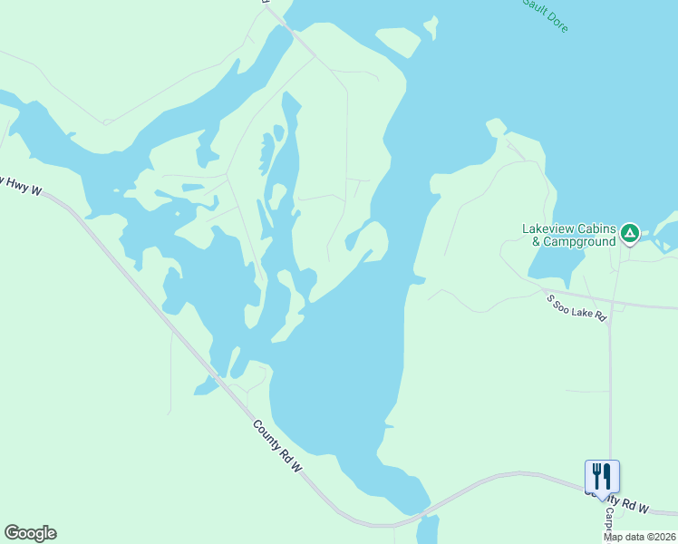 map of restaurants, bars, coffee shops, grocery stores, and more near N8911 East Island Road in Phillips