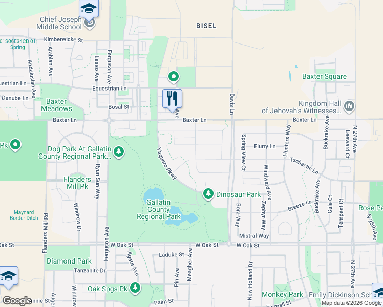 map of restaurants, bars, coffee shops, grocery stores, and more near 3489 Lemhi Trail Drive in Bozeman