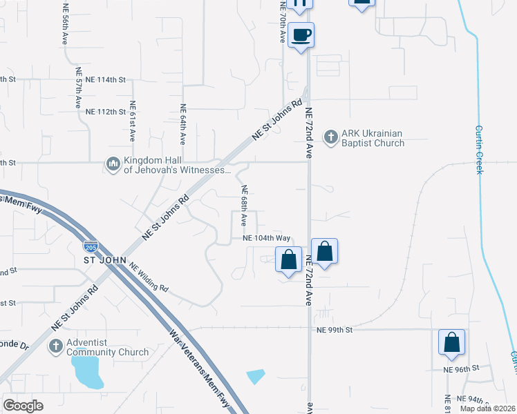 map of restaurants, bars, coffee shops, grocery stores, and more near 6810 Northeast 106th Street in Vancouver