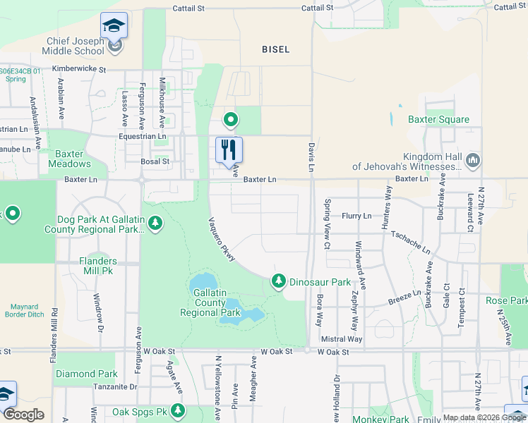 map of restaurants, bars, coffee shops, grocery stores, and more near 3489 Lemhi Trail Drive in Bozeman