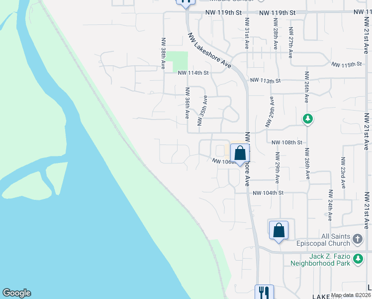 map of restaurants, bars, coffee shops, grocery stores, and more near 10613 Northwest 37th Avenue in Vancouver