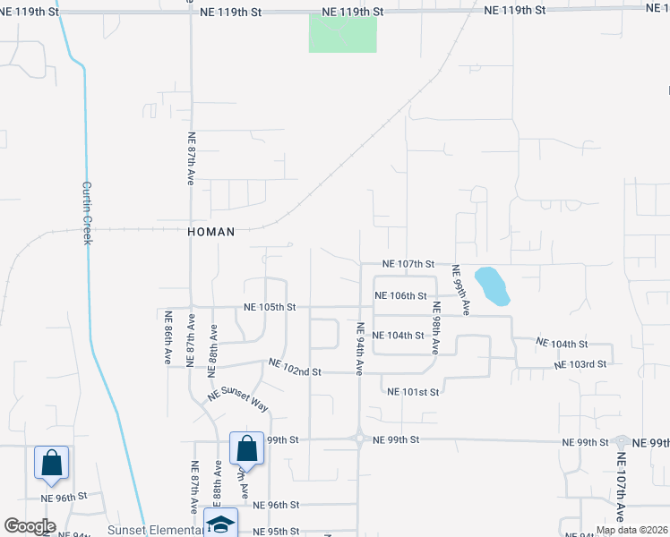 map of restaurants, bars, coffee shops, grocery stores, and more near 10610 Northeast 94th Avenue in Vancouver