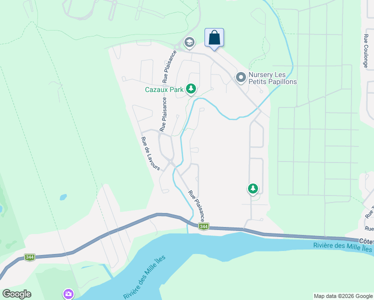 map of restaurants, bars, coffee shops, grocery stores, and more near 64 Rue de Miramas in Terrebonne
