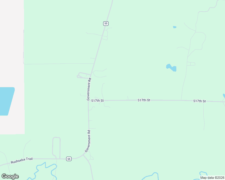 map of restaurants, bars, coffee shops, grocery stores, and more near 51850 Government Road in Rush City