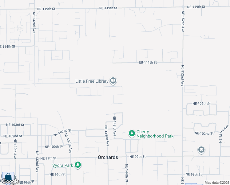 map of restaurants, bars, coffee shops, grocery stores, and more near 14301 Northeast 108th Way in Vancouver