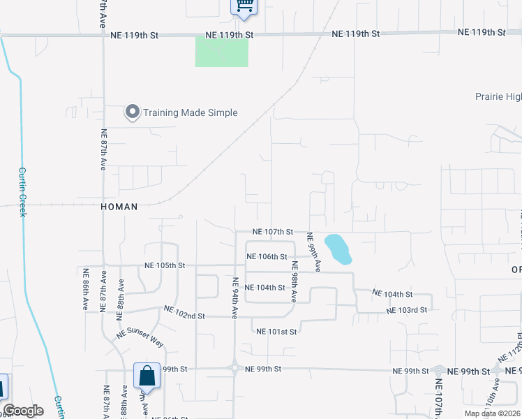 map of restaurants, bars, coffee shops, grocery stores, and more near 10811 Northeast 96th Court in Vancouver