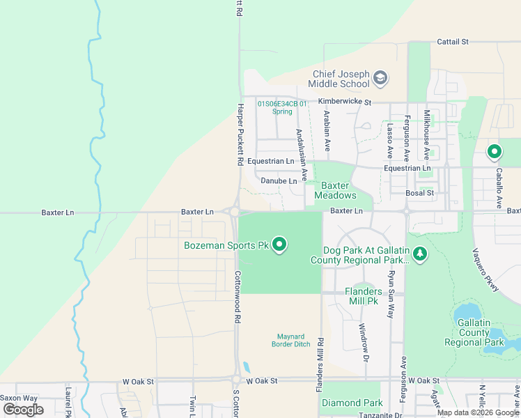 map of restaurants, bars, coffee shops, grocery stores, and more near 4555 Baxter Ln in Bozeman