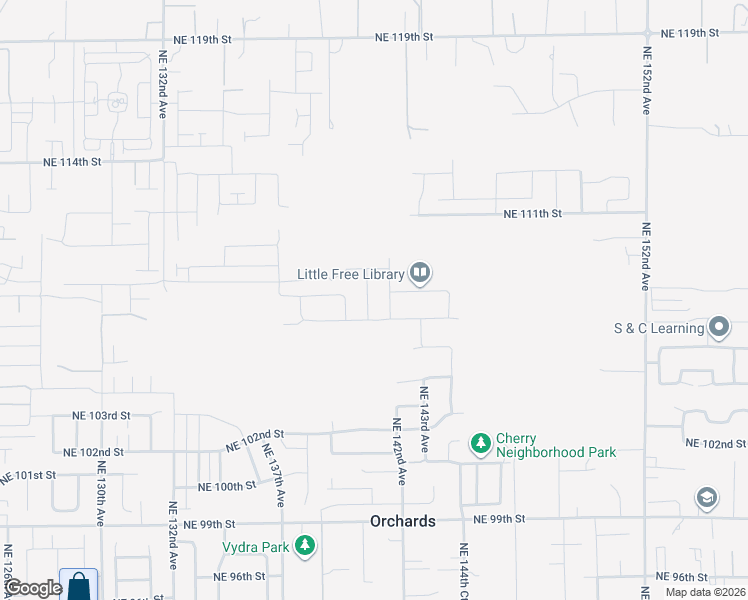 map of restaurants, bars, coffee shops, grocery stores, and more near 10715 Northeast 140th Avenue in Vancouver