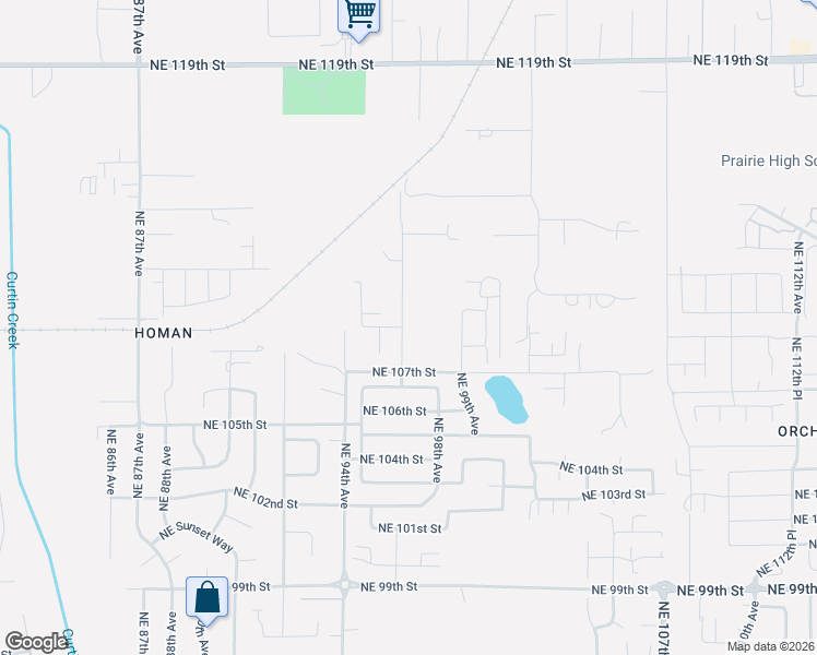 map of restaurants, bars, coffee shops, grocery stores, and more near 10903 Northeast 97th Avenue in Vancouver