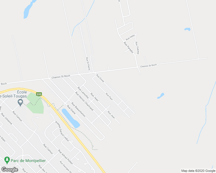 map of restaurants, bars, coffee shops, grocery stores, and more near 3472 Rue Émile in Terrebonne