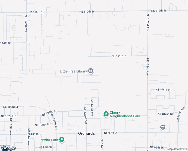 map of restaurants, bars, coffee shops, grocery stores, and more near 14301 Northeast 108th Way in Vancouver