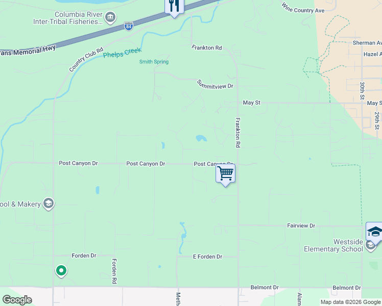 map of restaurants, bars, coffee shops, grocery stores, and more near 4109 Haven Drive in Hood River
