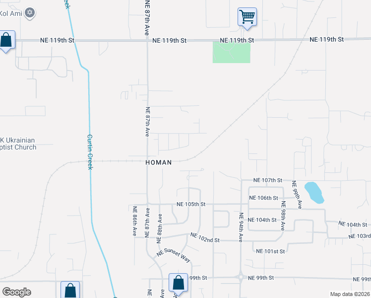 map of restaurants, bars, coffee shops, grocery stores, and more near 10811 Northeast 90th Court in Vancouver