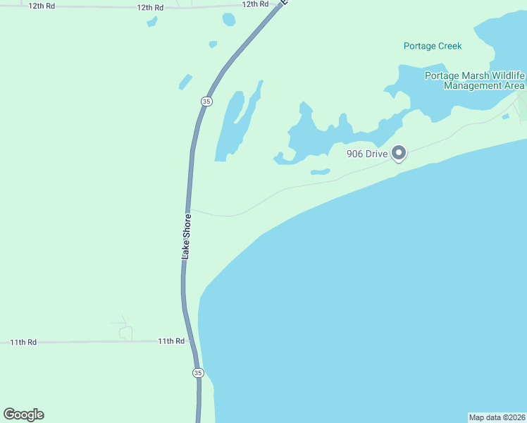 map of restaurants, bars, coffee shops, grocery stores, and more near 5381 Portage Point 11.4 Lane in Escanaba
