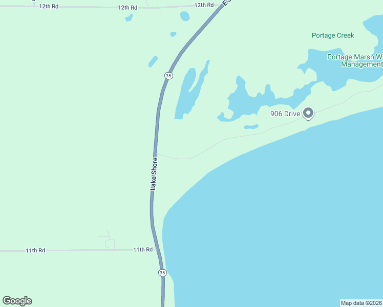 map of restaurants, bars, coffee shops, grocery stores, and more near 5381 Portage Point 11.4 Lane in Escanaba