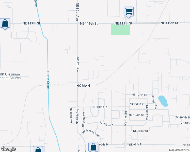 map of restaurants, bars, coffee shops, grocery stores, and more near 11009 Northeast 89th Place in Vancouver