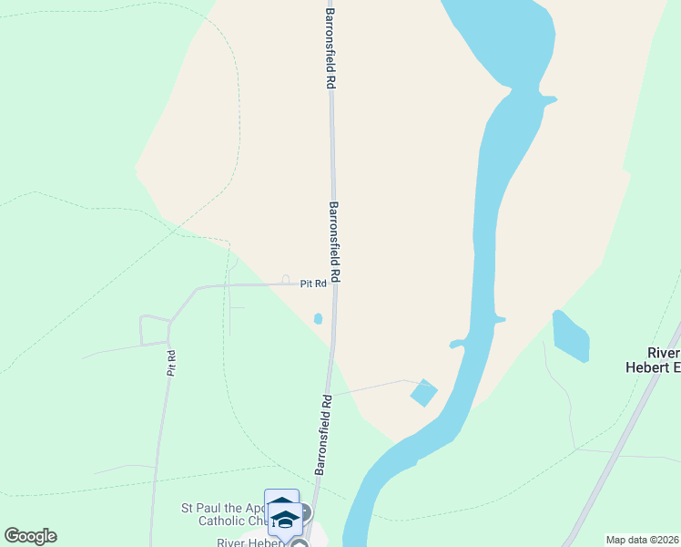 map of restaurants, bars, coffee shops, grocery stores, and more near 3267 Barronsfield Road in River Hebert