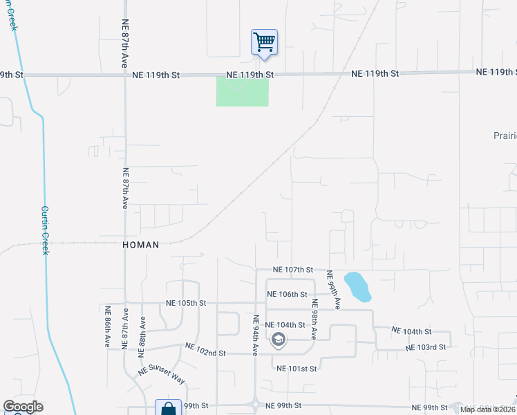 map of restaurants, bars, coffee shops, grocery stores, and more near 9500 Northeast 111th Street in Vancouver