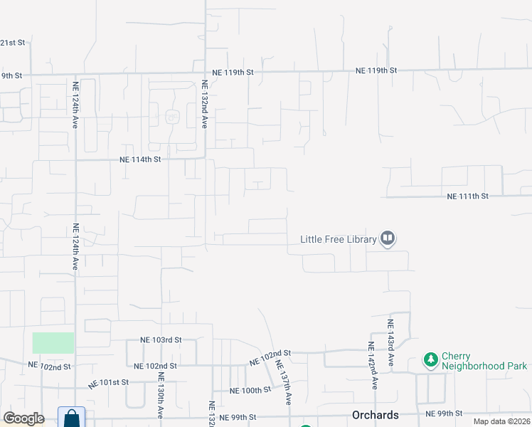 map of restaurants, bars, coffee shops, grocery stores, and more near 13534 Northeast 110th Way in Vancouver
