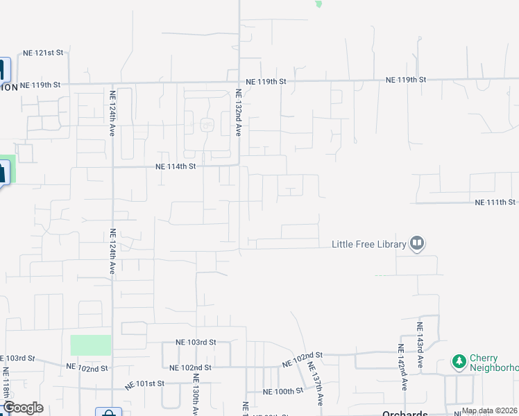 map of restaurants, bars, coffee shops, grocery stores, and more near 11313 Northeast 132nd Avenue in Vancouver