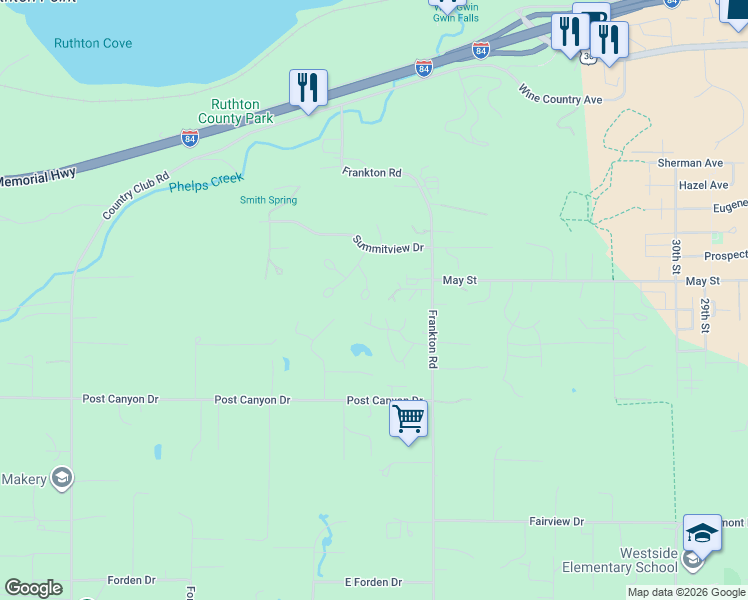 map of restaurants, bars, coffee shops, grocery stores, and more near 611 Ridgeview Court in Hood River