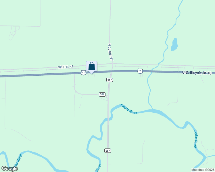 map of restaurants, bars, coffee shops, grocery stores, and more near County Highway 557 in Wilson