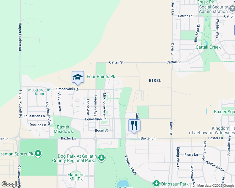 map of restaurants, bars, coffee shops, grocery stores, and more near 2472 Gallatin Green Boulevard in Bozeman