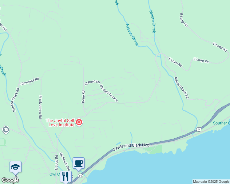 map of restaurants, bars, coffee shops, grocery stores, and more near 330 Wisteria Way in Stevenson