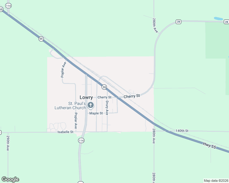 map of restaurants, bars, coffee shops, grocery stores, and more near 411 Elm Street in Lowry