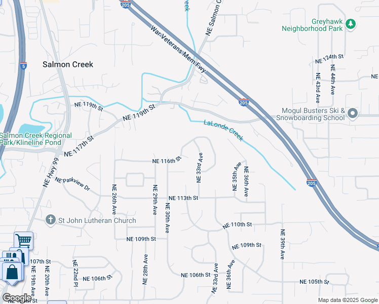 map of restaurants, bars, coffee shops, grocery stores, and more near 11502 Northeast 32nd Court in Vancouver