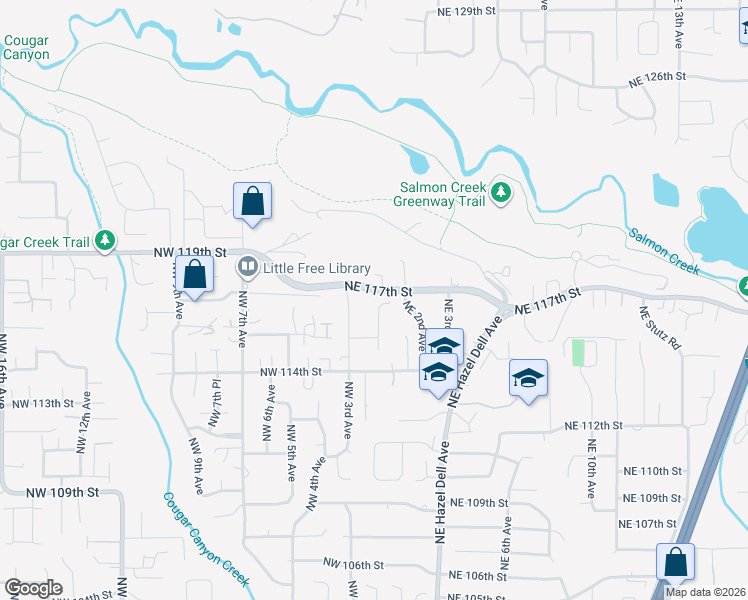 map of restaurants, bars, coffee shops, grocery stores, and more near 109 Northwest 1st Avenue in Vancouver