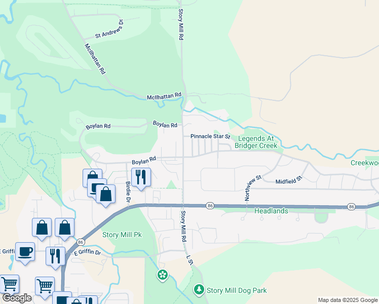 map of restaurants, bars, coffee shops, grocery stores, and more near 2511 Weeping Rock Lane in Bozeman