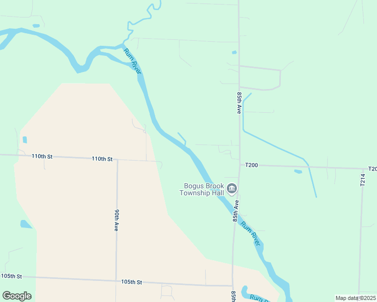map of restaurants, bars, coffee shops, grocery stores, and more near 11025 85th Avenue in Milaca