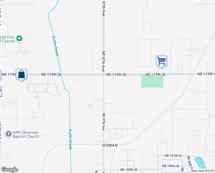 map of restaurants, bars, coffee shops, grocery stores, and more near 11705 Northeast 87th Avenue in Vancouver