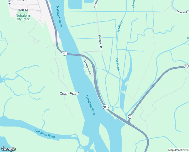 map of restaurants, bars, coffee shops, grocery stores, and more near Oregon Coast Highway in Nehalem