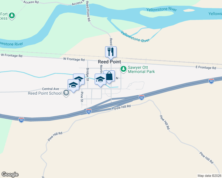 map of restaurants, bars, coffee shops, grocery stores, and more near Division St in Reed Point