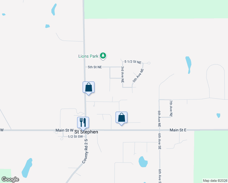 map of restaurants, bars, coffee shops, grocery stores, and more near 302 2nd Avenue in Saint Stephen
