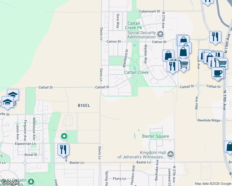 map of restaurants, bars, coffee shops, grocery stores, and more near 2605 Park Creek Avenue in Bozeman