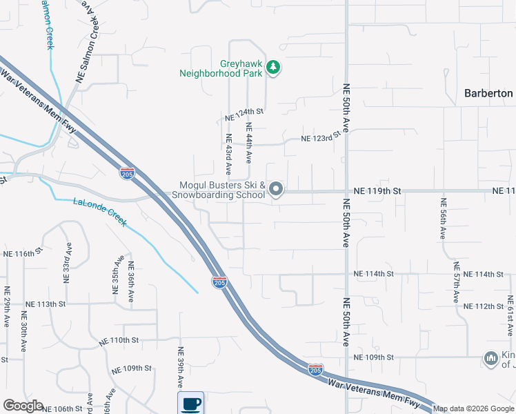 map of restaurants, bars, coffee shops, grocery stores, and more near 4318 Northeast 117th Street in Vancouver
