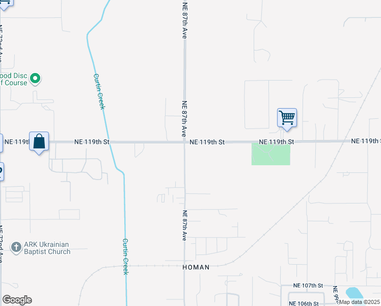 map of restaurants, bars, coffee shops, grocery stores, and more near 11705 Northeast 87th Avenue in Vancouver