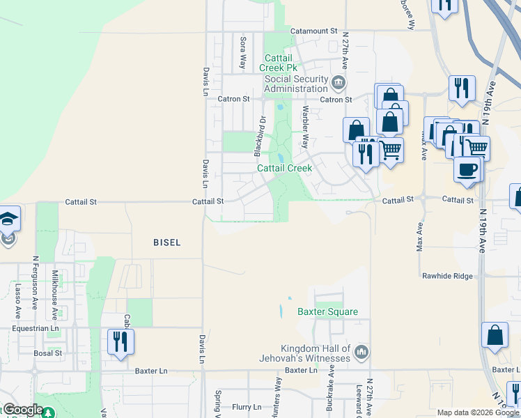 map of restaurants, bars, coffee shops, grocery stores, and more near 3062 Lori Lane in Bozeman